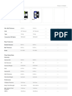 Datasheet Comparison: Pipe Features