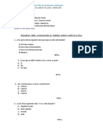 Cuestionario # 5 Tendido, Tizado y Corte de La Tela