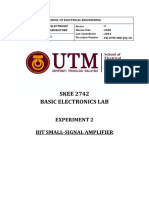 SKEE 2742 Basic Electronics Lab: Experiment 2 BJT Small-Signal Amplifier