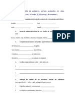 Tema 12 (Fanilia de Palabras, Vercos Acabados en - Aba, - Abas, Haber y A Ver, El Verbo (I), El Comic y Dramatizar)