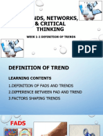 Trends, Networks, & Critical Thinking: Week 1-2 Definition of Trends