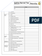 Data Sheet - Pipeline Barred Tee: Category Sl. Attribute Value