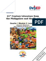 21 Century Literature From The Philippines and The World: Quarter 1 Module 2: Lesson 3