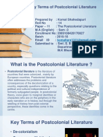 Key Terms of Postcolonial Literature