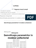 Curs 4 - Testarea Semnificatiei Parametrilor in Modelul Unifactorial PDF