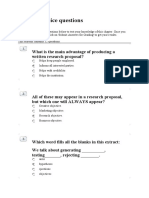 Some Multiple Choice Questions On Research Proposal