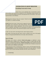 Chapter Three Foundation of Group Behavior: 1.1. Defining and Classifying Team And/or Group