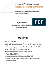 Welcome To Our Presentation On: Roles of International Economic Institutions