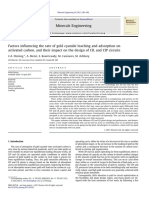 Factors Influencing The Rate of Gold Cyanide Leaching and Adsorption On Activated Carbon, and Their Impact On The Design of CIL and CIP Circuits