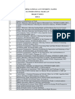 ID No. Project Topic: Maharashtra National Law University, Nagpur 10.3 International Trade Law Project Topics 2020-21