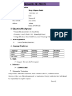 Curriculum Vitae (CV) : 1. Personal Information Sisay Niguse Asefa