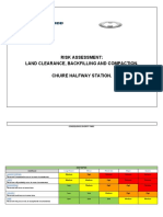 Risk Assessment: Land Clearance, Backfilling and Compaction. Chuire Halfway Station