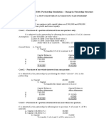 ILLUSTRATIVE PROBLEMS - Partnership Dissolution (Change in Ownership Structure)