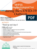 Mhpss and Remote Psychological First Aid: During The COVID-19 Outbreak