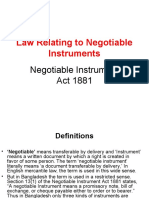 Law Relating To Negotiable Instruments