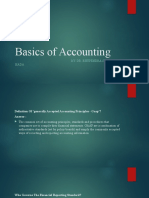 Basics of Accounting: By: Dr. Bhupendra Singh Hada