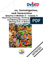 Inquiries, Investigation, and Immersion: Quarter 2 Module 2 - Lesson 4