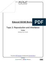 Edexcel IGCSE Biology: Topic 3: Reproduction and Inheritance