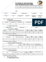 Armed Forces of The Philippines Reservist Information Data Sheet