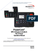 Powercore: Mpc-10 Engine Controller & Tec-10 Panel Operations Manual