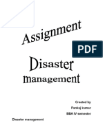 Created by Pankaj Kumar BBA IV Semester Disaster Management