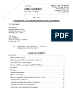 Portland, Oregon: Confidential Settlement Communication Under Fre 408 Via Usps Mail