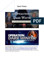 Dark Winter: Operation Dark Winter Was The Code Name For A Senior-Level Bio-Terrorist Attack