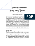 Antecedents and Consequences of Customer Engagement: A Study of Users of Online Food Delivery Applications