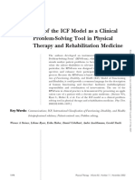 Use of The ICF Model As A Clinical Problem-Solving Tool in Physical Therapy and Rehabilitation Medicine