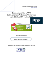 Proceeding of The LAVC Latin American Veterinary Conference Apr. 22-25, 2014 - Lima, Peru