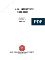 English Literature (1558-1660) - MA (Eng)