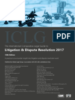 Litigation & Dispute Resolution 2017: The International Comparative Legal Guide To