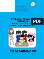 Self-Learning Kit: Research Design and Sampling Practical Research 1