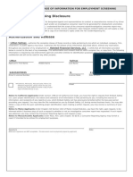 Driver Record Screening Disclosure: Authorization For Release of Information For Employment Screening