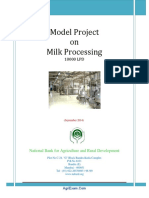 Model Project On Milk Processing: National Bank For Agriculture and Rural Development