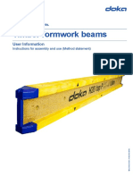 Timber Formwork Beams: User Information