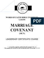 Marriage Covenant: Word of Faith Bible Institute Lagos