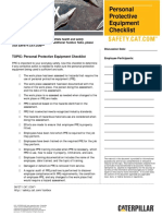 TOPIC: Personal Protective Equipment Checklist