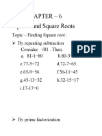 Chapter - 6 Squares and Square Roots