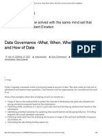 Data Governance - What, When, Where, Why, Who and How of Data - World of BigData