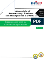FABM1 Q4 Module 8 Terminologies Used in Merchandising Business