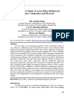 Comparative Study of Areca Fiber Reinforced Polyester Composites and Plywood