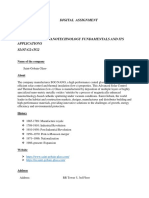 Digital Assignment Name:Iyyavu.M REG - NO:17BIT0349 Course:Eee1018 - Nanotechnology Fundamentals and Its Applications SLOT:G2+TG2