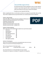 Research Ethics Approval Form: Section 1: Basic Details