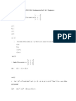 Find The Rank of The Matrix A : 1151EC101-Mathematics For E & C Engineers Unit-1 (1 Marks)