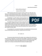 Experiment 4 Results and Discussion Report: Common Ion-Effect and Buffers