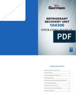 Refrigerant Recovery Unit: Operating Manual