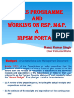 Works Programme and Working of Rolling Stock, MP Programme