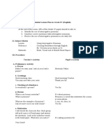 Detailed Lesson Plan in Grade IV (English) I. Objectives