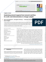 Employing Natural Reagents From Turmeric and Lime For Acetic Acid Determination in Vinegar Sample